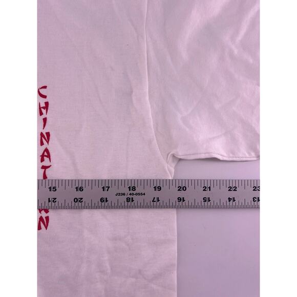 Vintage Hanes Heavyweight Chinatown San Francisco Tshirt Mens Medium White Black - Picture 2 of 7